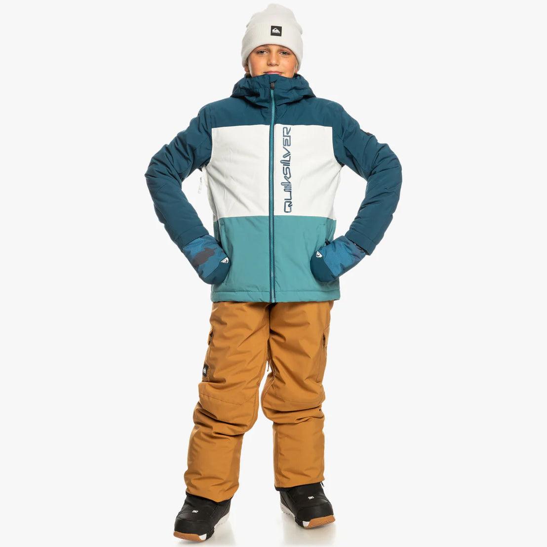 Campera Niño Snow Quiksilver Side Hit Niño Azul Blanco - Indy