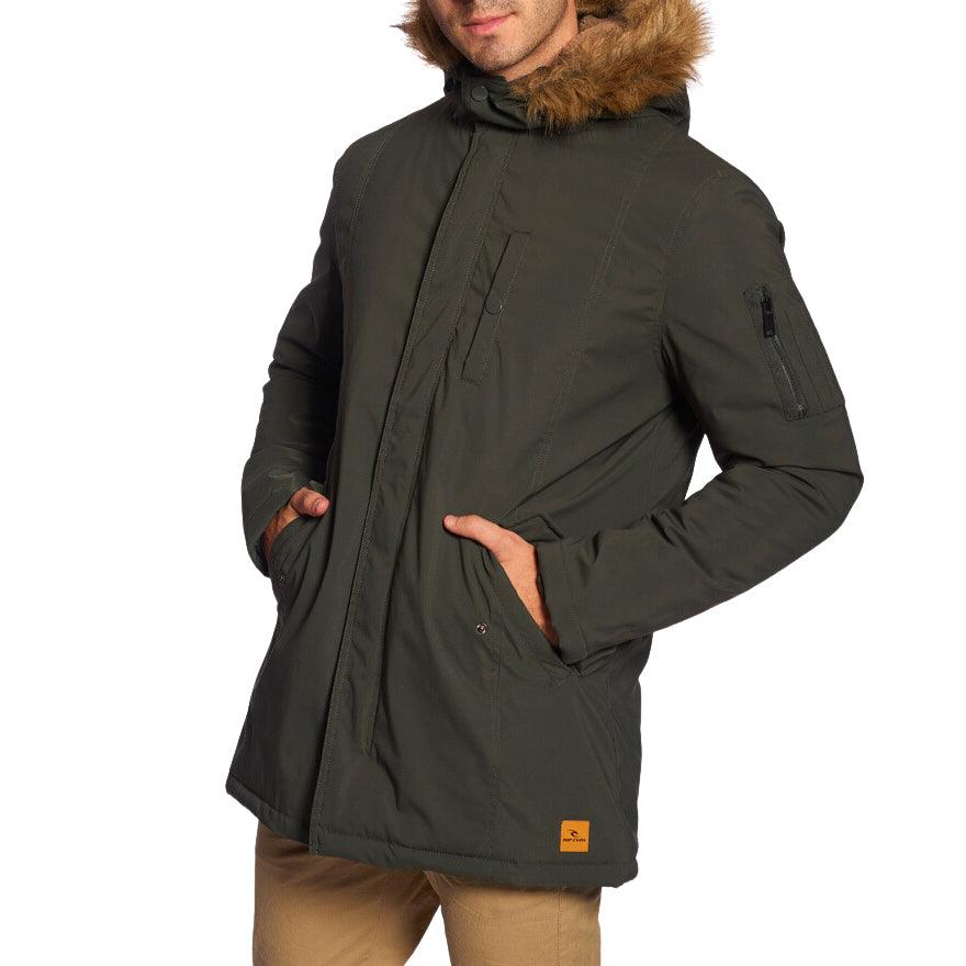 Campera Parka Rip Curl Jk Nylon Piel Imp Verde Militar - Indy