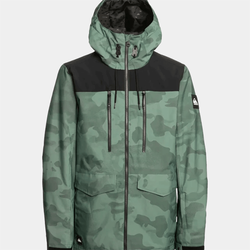 Campera Quiksilver Snow Fairbanks Verde Camuflado - Indy