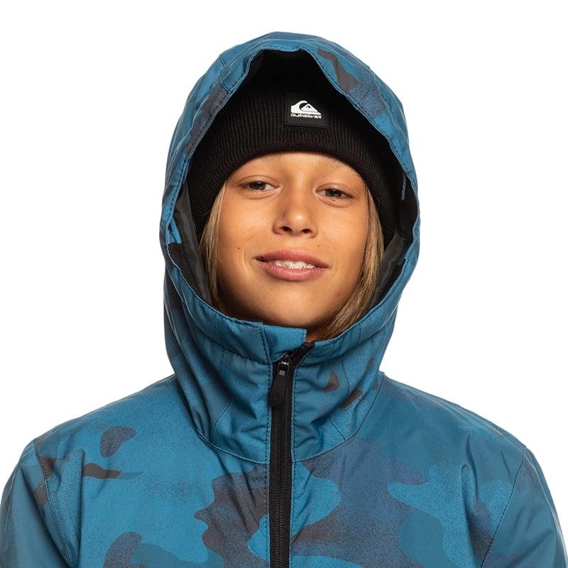 Campera Quiksilver Snow Mission Printed Niño Azul Camuflado - Indy