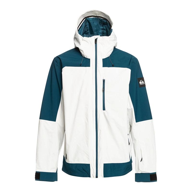 Campera Quiksilver Snow Ultralight Blanco Azul Petroleo - Indy