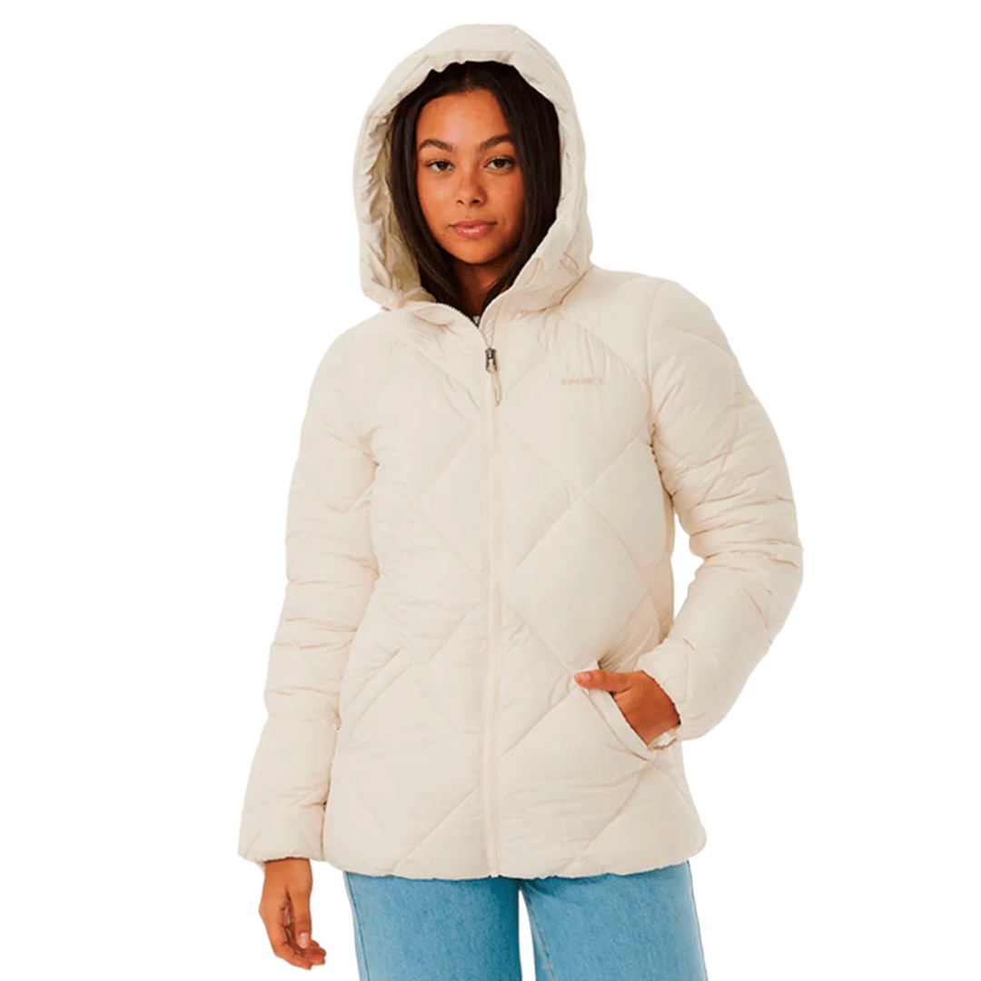 Campera Rip Curl Puffer Antis Shorebreak Mujer Blanco - Indy