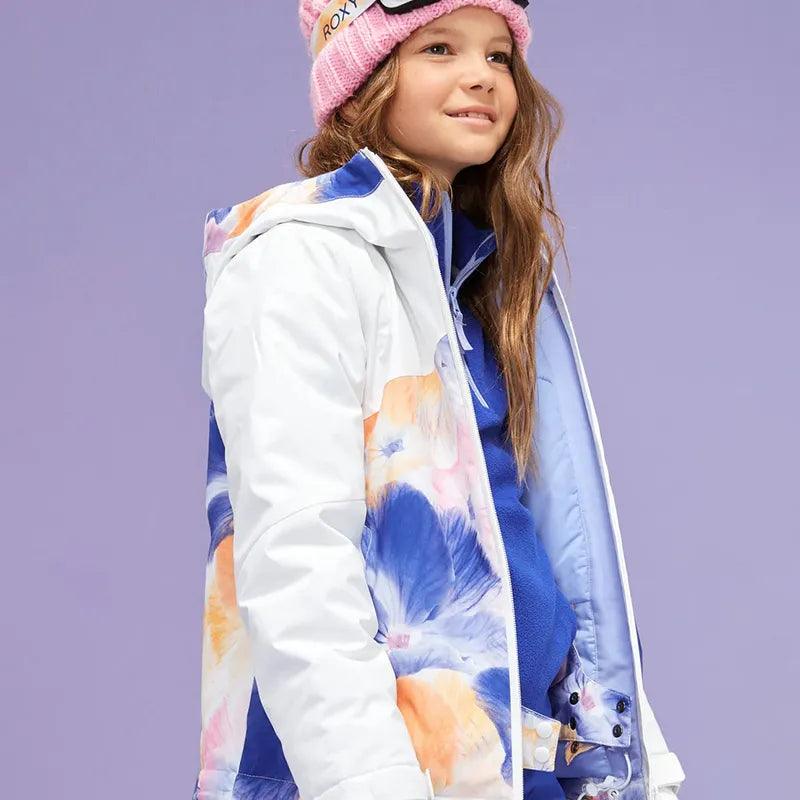 Campera Roxy Snow Greywood Niña Blanco Multicolor - Indy