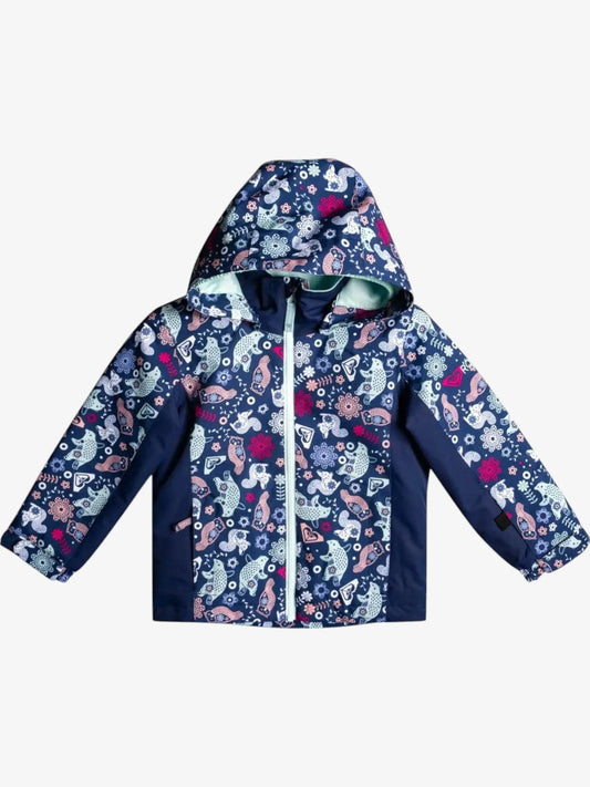 Campera Roxy Snow Snowy Tale Niña Azul Print