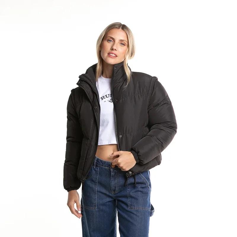 Campera Rusty Atoll Shorter Coat Mujer Negro - Indy