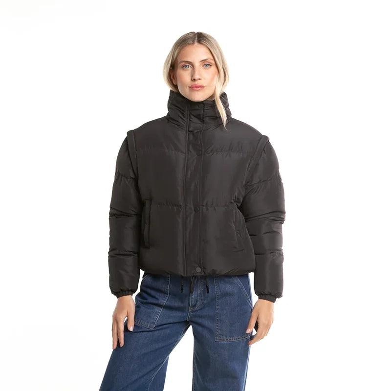 Campera Rusty Atoll Shorter Coat Mujer Negro - Indy