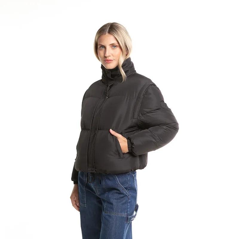 Campera Rusty Atoll Shorter Coat Mujer Negro - Indy