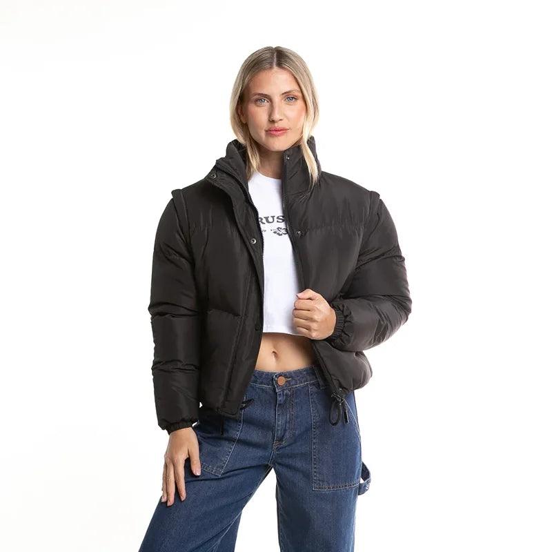 Campera Rusty Atoll Shorter Coat Mujer Negro - Indy