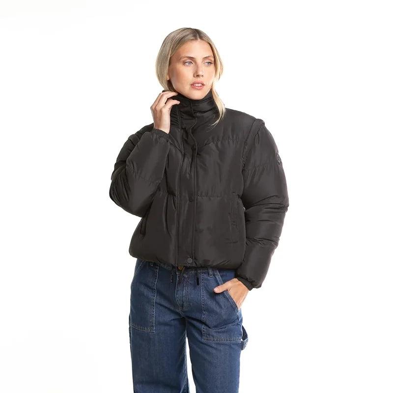 Campera Rusty Atoll Shorter Coat Mujer Negro - Indy