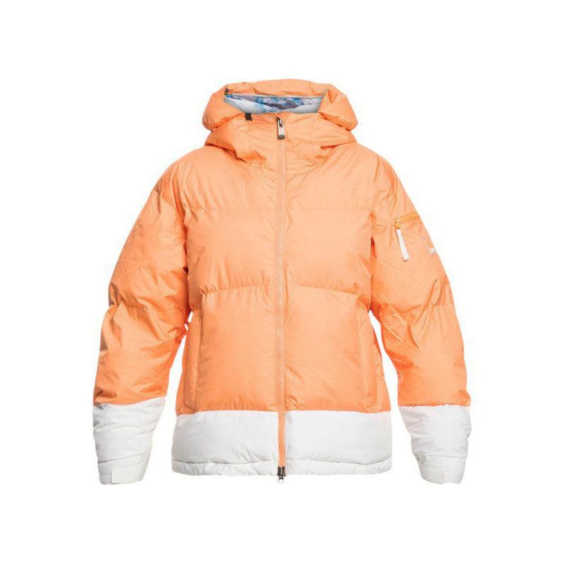 Campera Snow Roxy Chloe Kim Puffy Naranja Blanco - Indy