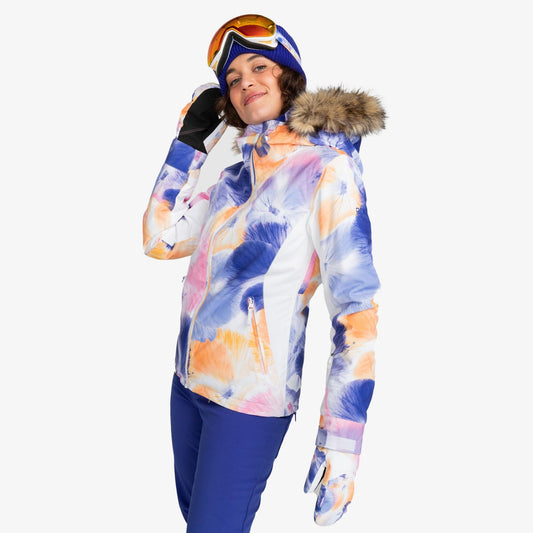 Campera Snow Roxy Jet Ski Mujer Violeta Blanco - Indy