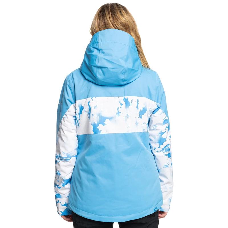 Campera Snow Roxy Jetty Block Celeste Blanco - Indy