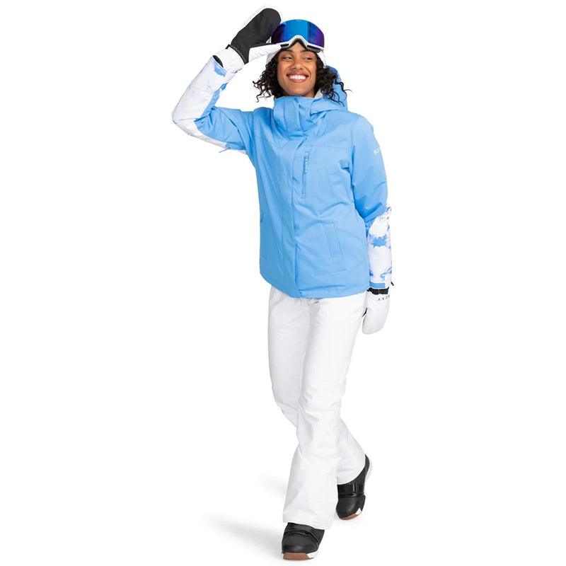 Campera Snow Roxy Jetty Block Celeste Blanco - Indy