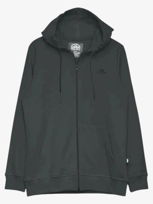 Campera Trown Zip Logo Circle Negro