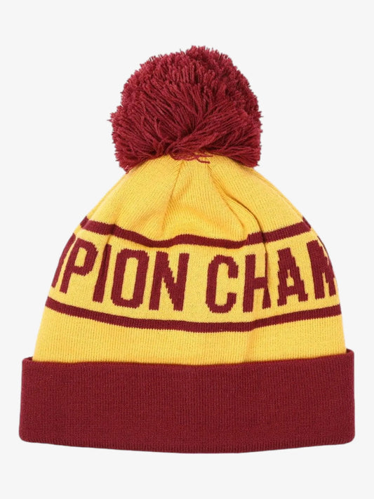 Gorro Champion With Cuff And Pom Bordó Amarillo