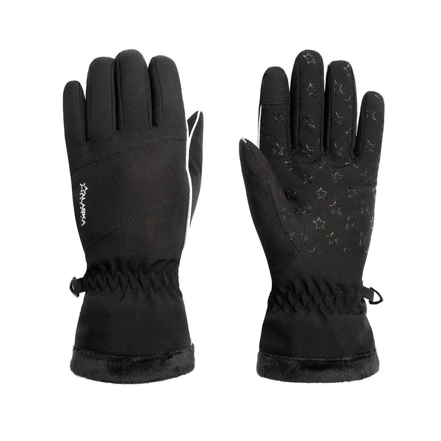 Guantes Snow Alaska Softshell Milano Mujer Negro - Indy