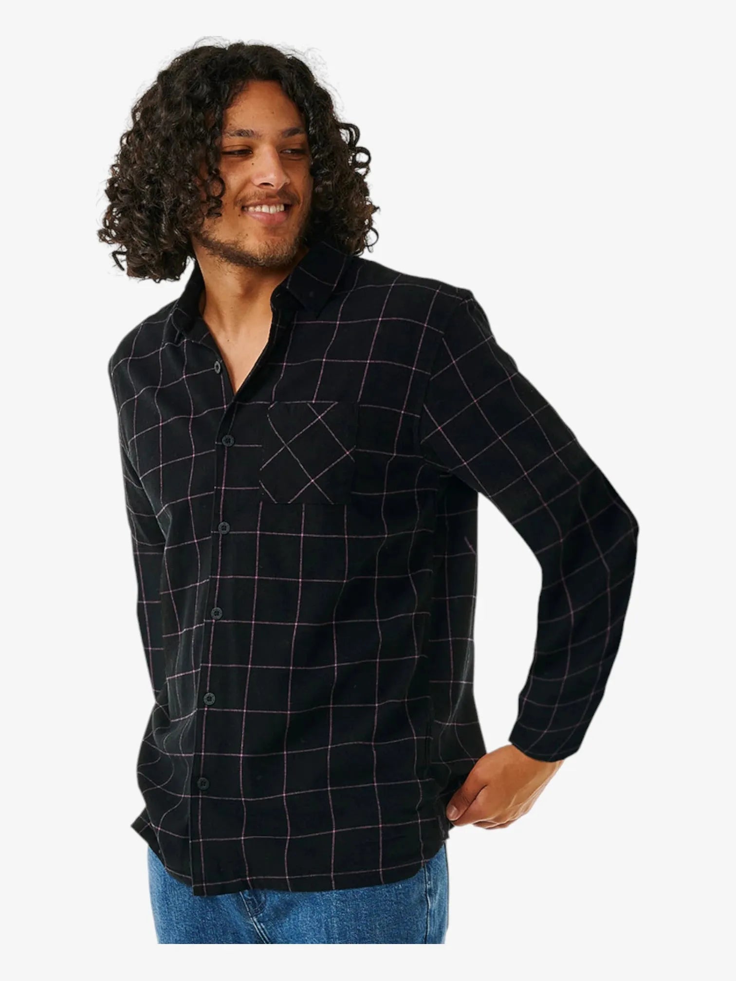 Camisa Rip Curl Flannel Check Negro - Indy