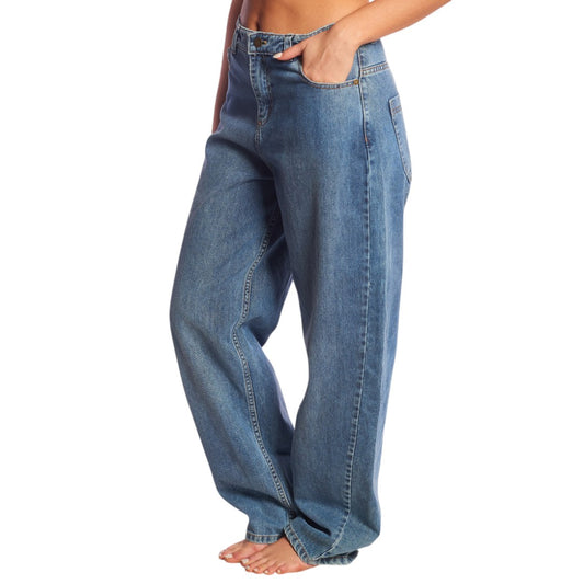 Jean Rip Curl Low Baggy Blue Mujer Azul