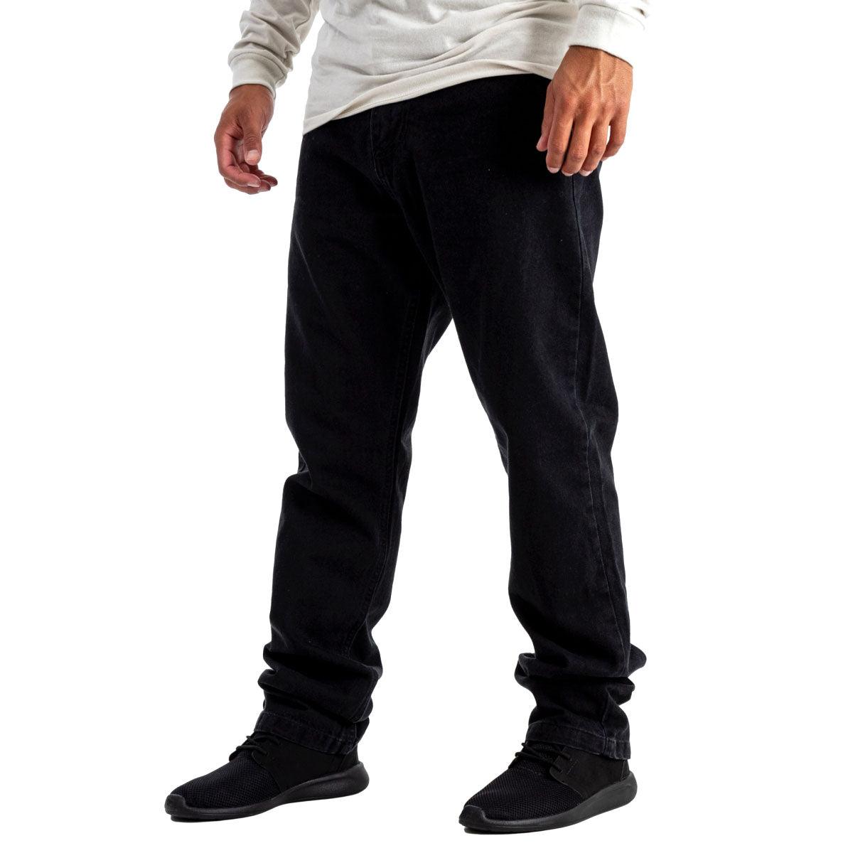 Jean Quiksilver Baggy Washed Black Black Negro - Indy