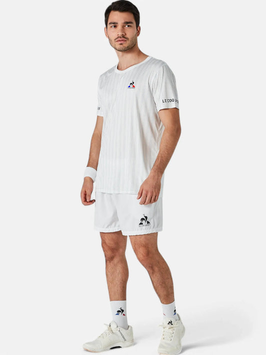 Remera Le Coq Sportif Tenis Stripe Blanco Training