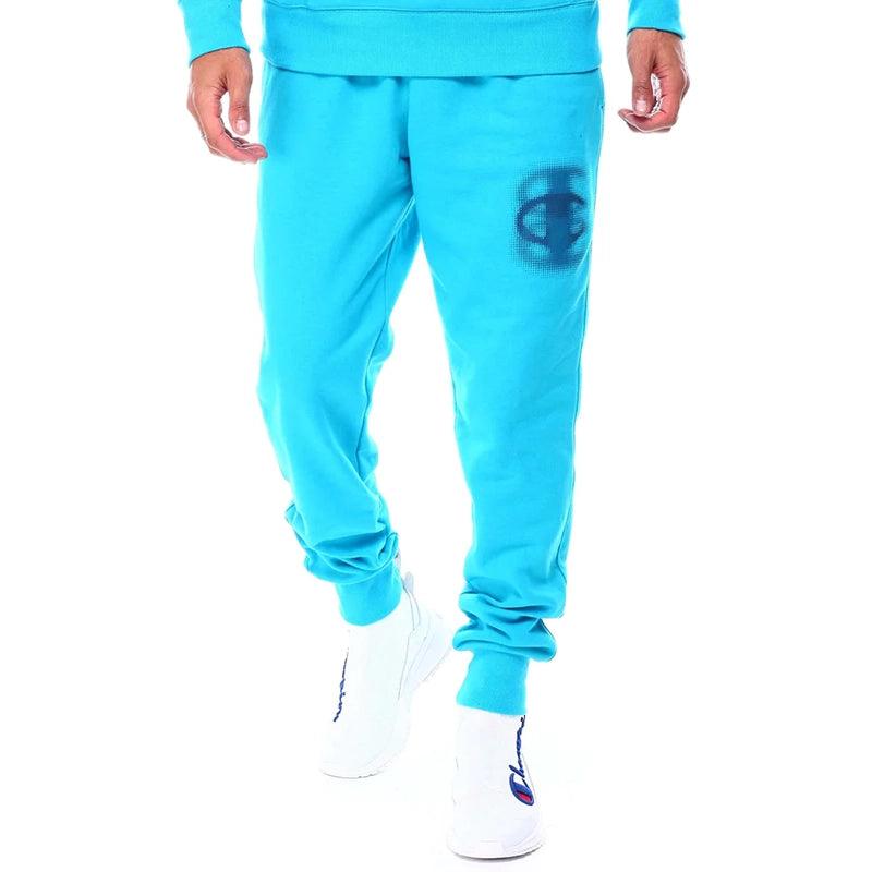 Pantalon Buzo Champion Classic Fleece Blur Logo Turquesa - Indy