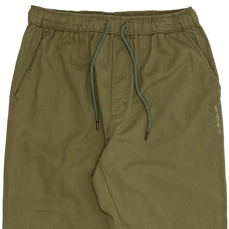 Pantalon Quiksilver Taxer Beach Cruiser Niño Verde Militar - Indy