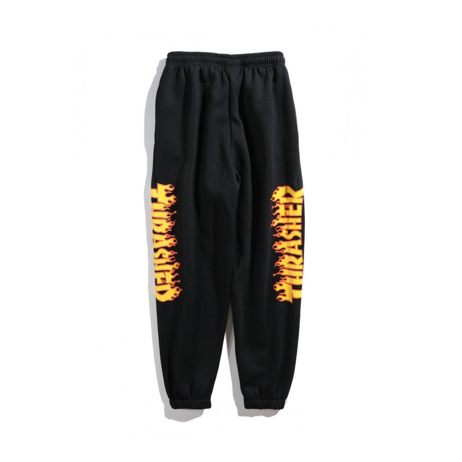 Pantalon Thrasher Sweatpant Flame Negro - Indy