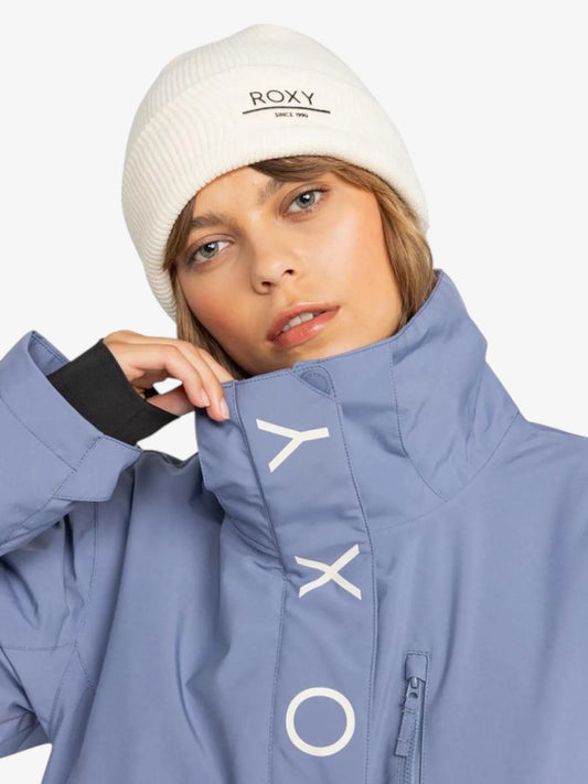 Campera Snow Roxy Jetty Solid Np Celeste Oscuro