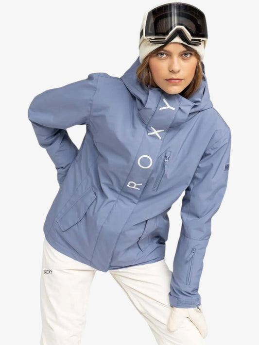 Campera Snow Roxy Jetty Solid Np Celeste Oscuro