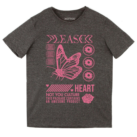Remera Notyou Pleased Heart Gris - Indy
