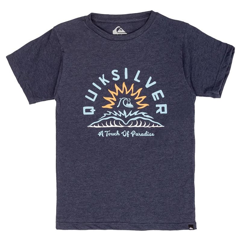 Remera Quiksilver Touch Of Paradise Niño Azul Marino Melange - Indy