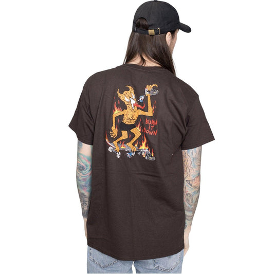 Remera Thrasher Burn It Down Marron - Indy