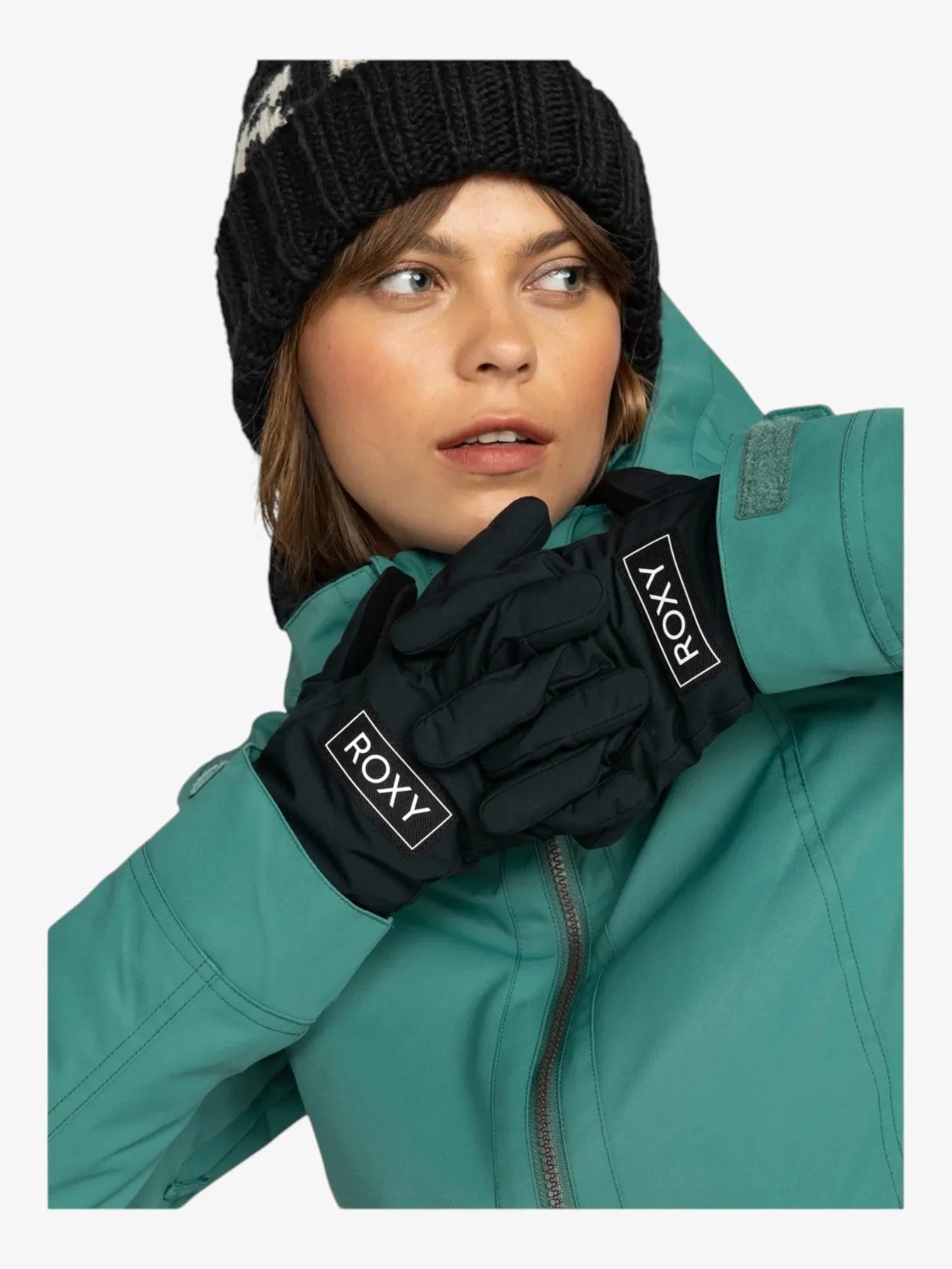 Guantes Snow Roxy Freshfields Negro - Indy