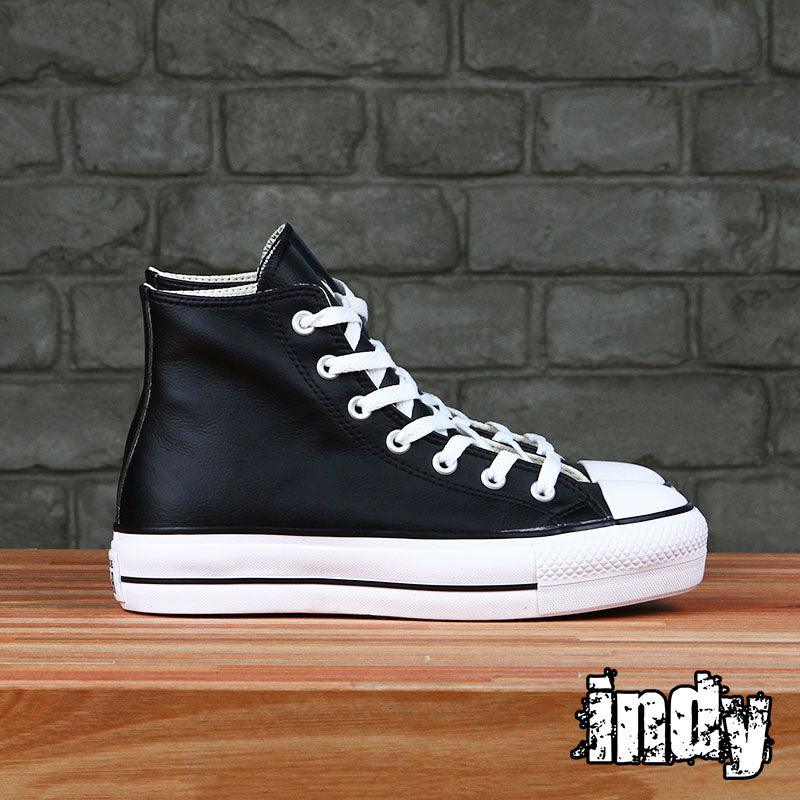 Zapatillas Converse Chuck Taylor Hi Platform Leather Negro Blanco - Indy