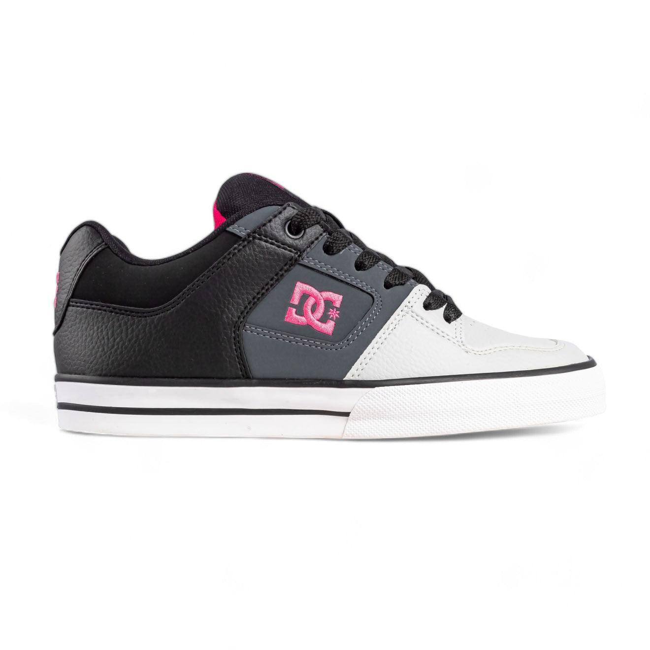 Zapatillas Dc Pure Mujer Negro Blanco Gris Rosa - Indy