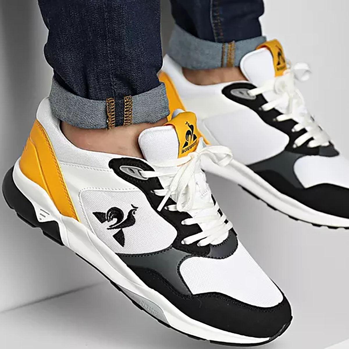 Zapatillas Le Coq Sportif Lcs R500 Negro Blanco Amarillo - Indy