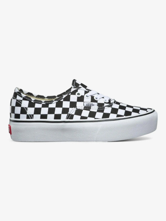 Zapatillas Vans Authentic Platform Blanco Negro Cuadros