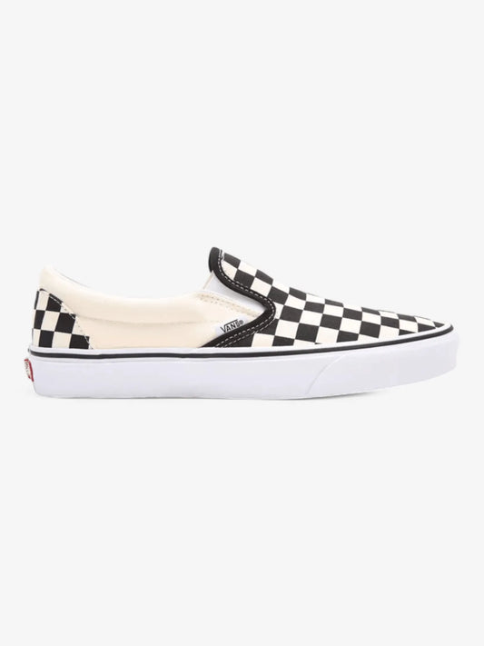 Zapatillas Vans Classic Slip On Blanco Negro Cuadros