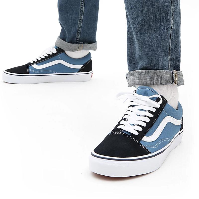 Zapatillas Vans Old Skool Celeste Blanco - Indy