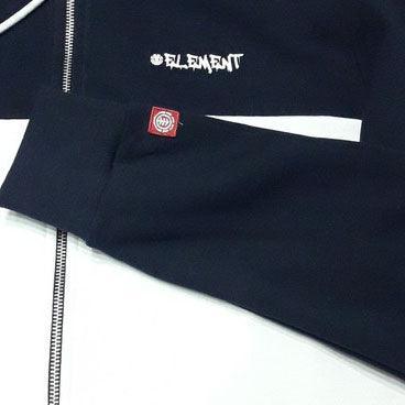 Campera Element New Kioto Zip Boys Azul Blanco - Indy