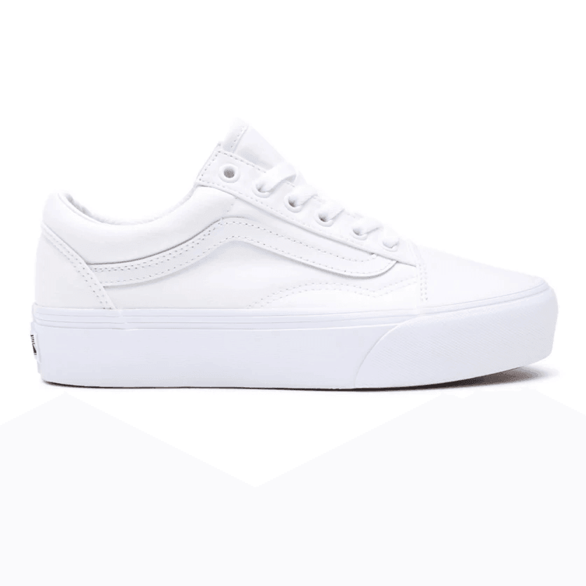 Zapatillas Vans Old Skool Platform Blanco Blanco - Indy