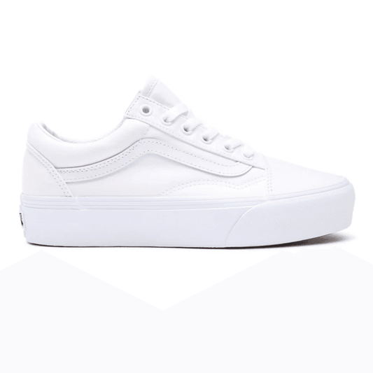 Zapatillas Vans Old Skool Platform Blanco Blanco - Indy