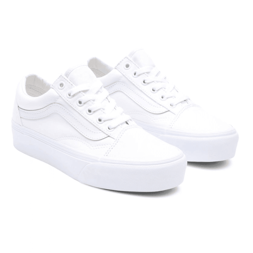 Zapatillas Vans Old Skool Platform Blanco Blanco - Indy